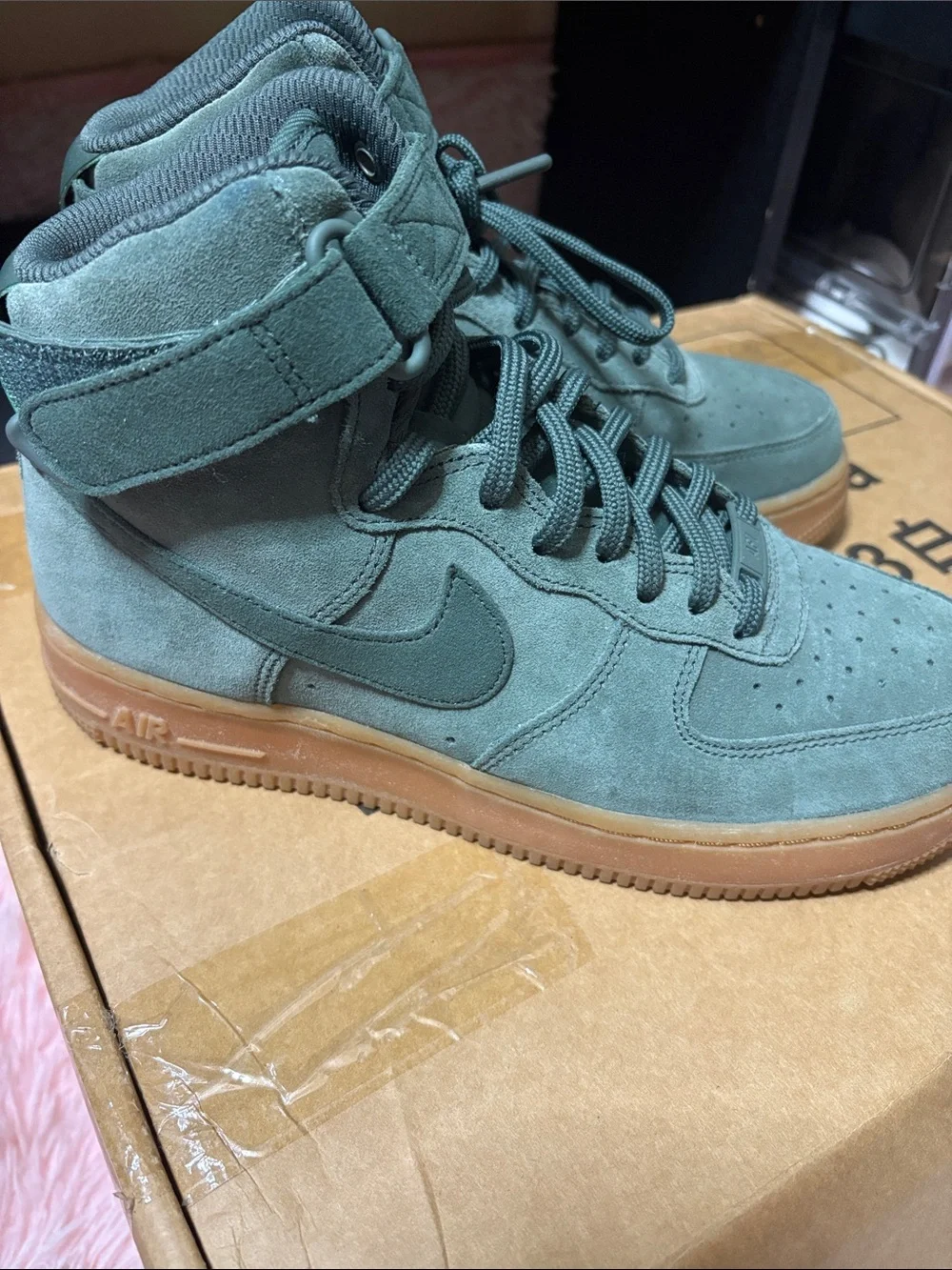 Green Suede Nike Air Sneakers